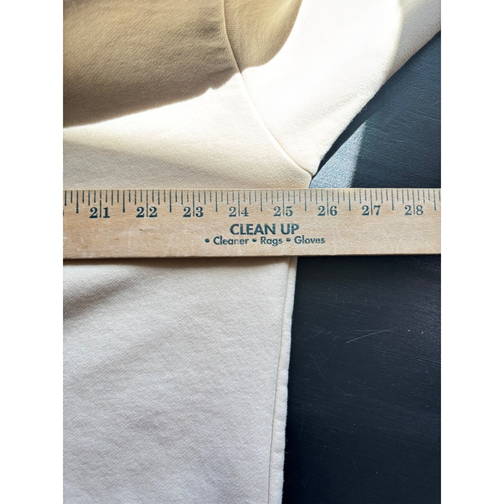 Comfrt Hoodie Unisex Large Cream Sand Excellent Oversized Fleece Pullover - Picture 6 of 7